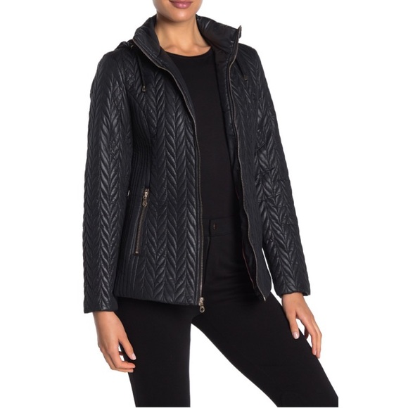 Kate Spade Water Resistant Quilted Moto Jacket